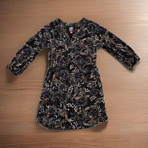 Vince Camuto Size 4 Black Paisley Chiffon Fit & Flare Belted NWT Mini Dress